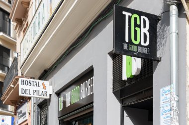 VALENCIA, İSPA - 16 Ekim 2021 The Good Burger TGB hamburgerler konusunda uzmanlaşmış bir İspanyol fast food restoran zinciri.