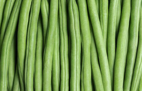 Pile Green Beans Background Top View — Stock Photo, Image