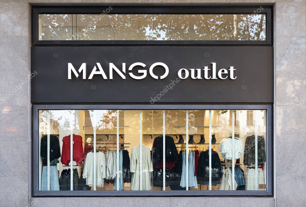VALENCIA, SPAIN - OCTOBER 26, 2021: Mango is a Spanish clothing design and manufacturing company