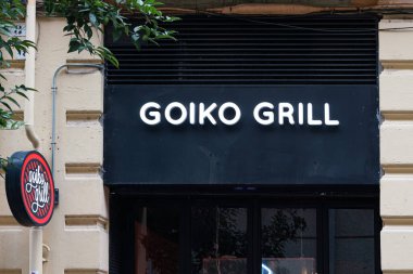 VALENCIA, İSPA - 10 Kasım 2021 Goiko Grill, İspanyol restoranlar zinciri.
