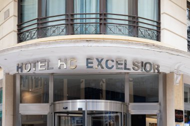 VALENCIA, İSPA - 10 Kasım 2021: HC Excelsior, bir İspanyol otel zinciri olan Katalonya Otelleri 'ne aittir