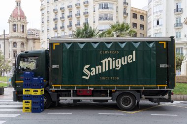 VALENCIA, İspanya - 19 Kasım 2021, Malaga, Endülüs, İspanya merkezli bir İspanyol bira imalat şirketidir.
