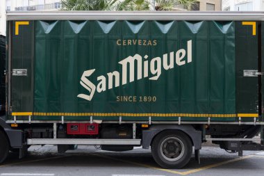 VALENCIA, İspanya - 19 Kasım 2021, Malaga, Endülüs, İspanya merkezli bir İspanyol bira imalat şirketidir.