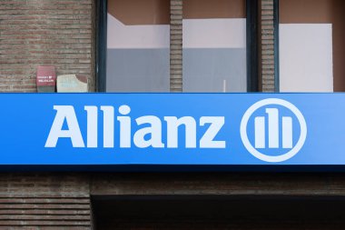 VALENCIA, İSPA - 15 Aralık 2021 Allianz Münih merkezli çok uluslu bir Alman finans şirketi.