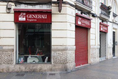 VALENCIA, İSPA - 20 ARALIK 2021: Generali bir İtalyan sigorta şirketi.