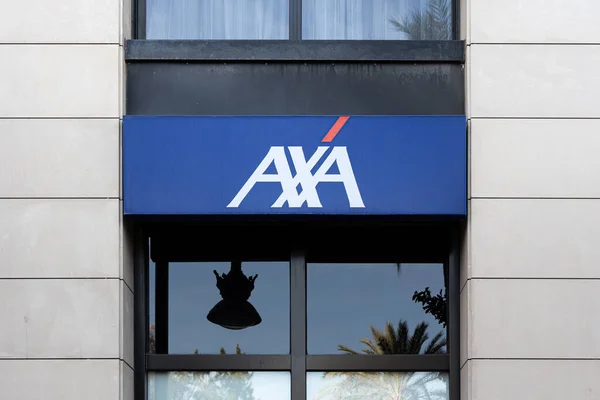Valencia Spanien Dezember 2021 Axa Ist Ein Multinationales Französisches Versicherungsunternehmen — Stockfoto