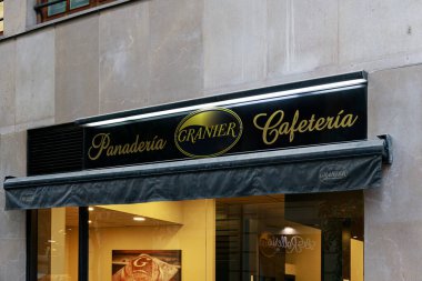 VALENCIA, İspanya - 20 ARALIK 2021 Granier, İspanyol fırın zinciri.