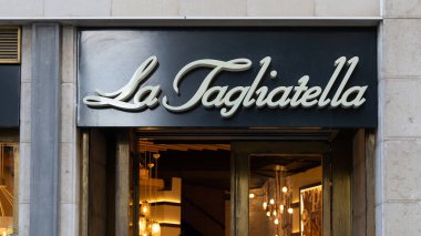 VALENCIA, SPAIN - JANUARY 10, 2022: La Tagliatella is a Spanish pizza and pasta restaurant chain