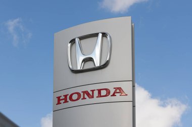 VALENCIA, İspanya - 13 Ocak 2022 Honda, Japon çokuluslu otomobil üreticisi.
