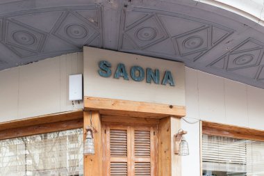 VALENCIA, İSPA - 15 Şubat 2022 Saona, İspanya 'nın Akdeniz restoranları zinciri.