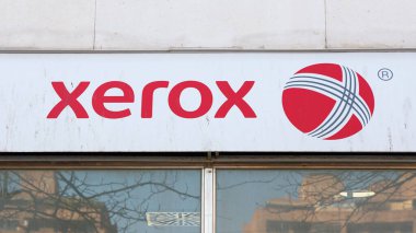 VALENCIA, İSPA - 22 Şubat 2022: Xerox, baskı ve dijital belge ürünleri ve hizmetleri satan bir Amerikan şirketidir.
