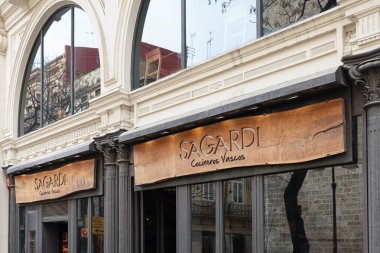 VALENCIA, İSPA - 10 Mart 2022 Sagardi, Bask mutfağı restoranları zinciri.