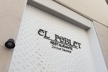 VALENCIA, İspanya - 14 Nisan 2022 El Poblet Restoranı. Quique Dacosta