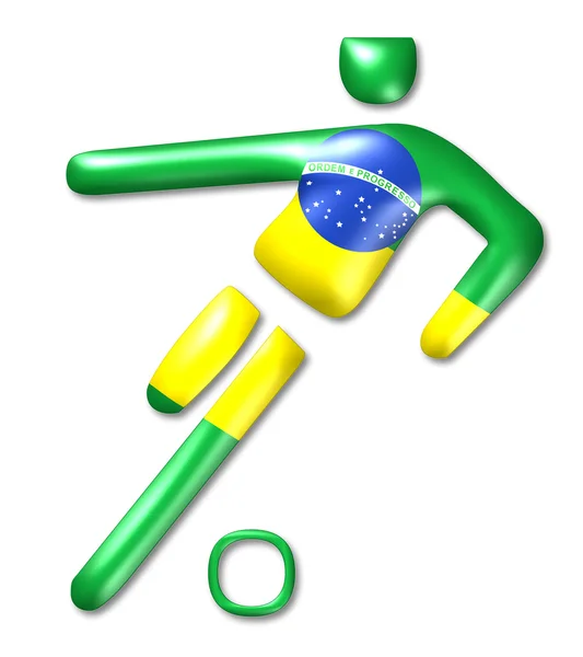 Brazilské fotbalové symbol — Stock fotografie