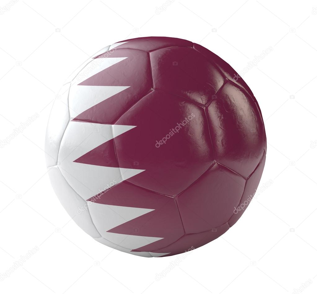 Soccer ball qatar 3d — Stock Photo © imagerun 47375377