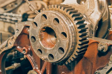 Merkez Çerçeve Görüntüsü Crankshaft Araba Motoru ya da Otomatik Ton Motoru Görünümü