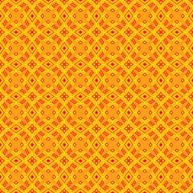 Sarı Kırmızı Kabile veya Simetri 'de Yerli Kusursuz Kalıp Rodos Geometrik Giysi veya Giysi, Nakış, Kumaş, Paket Tasarımı