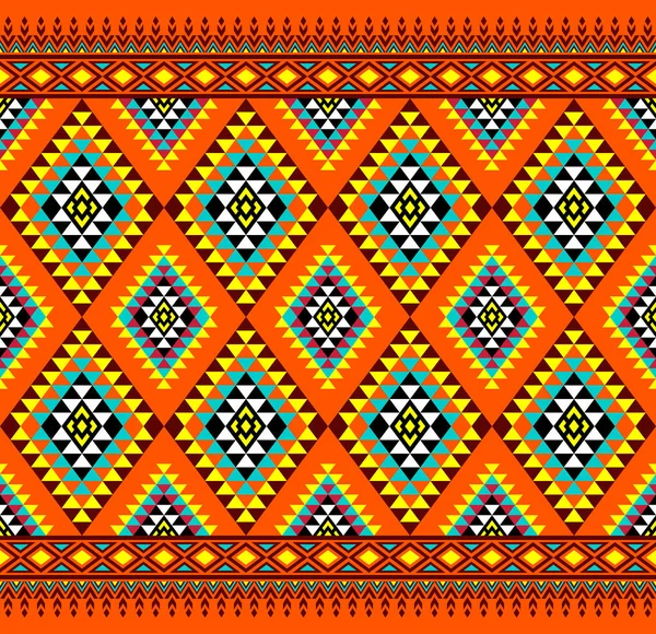 Simmetria Gialla Marrone Triangolo Geometrico Ethnic Seamless Pattern Design Sfondo — Vettoriale Stock