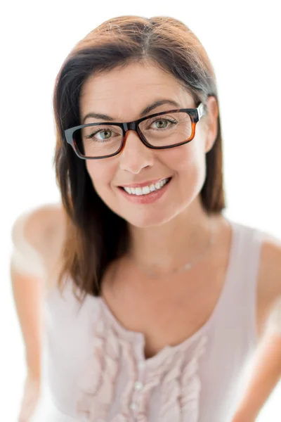 Confident woman wearing stylish glasses — Stock Photo, Image