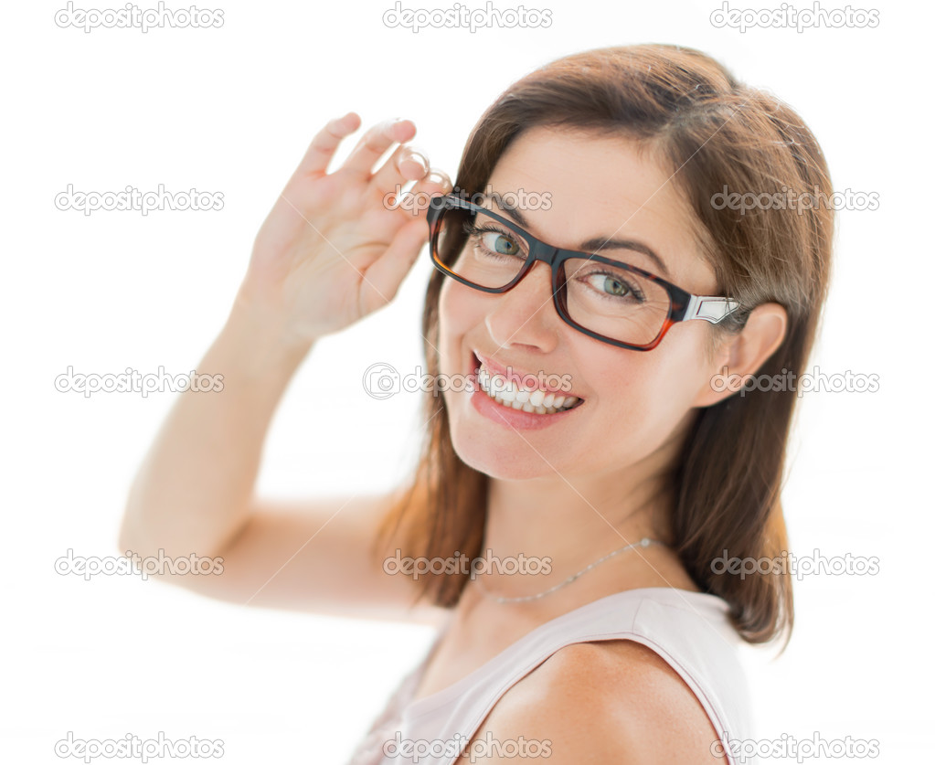 Confident woman  wearing stylish glasses