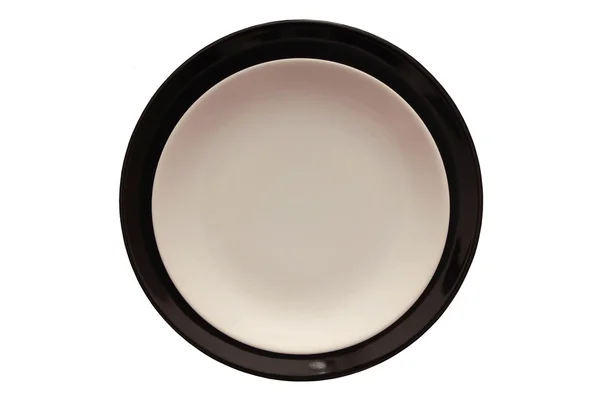 Black and white dinner plates. — Stock Photo, Image