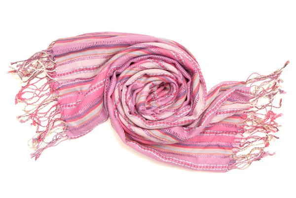 Lilac stripy scarf — Stock Photo, Image