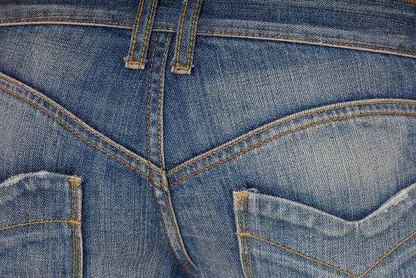 Blue jeans on buttocks — Stock Photo, Image