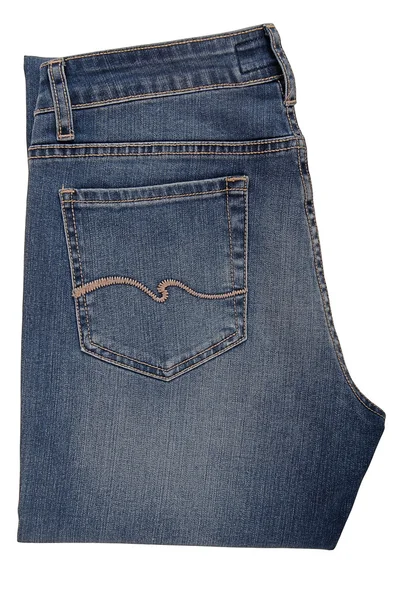 Jeans blu piegati — Foto Stock