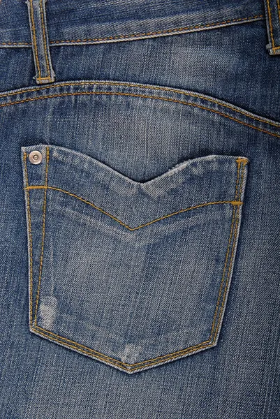 Face arrière du jean bleu — Photo