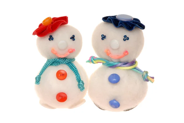 Snowmans are made out of syntepon. — Stock Photo, Image