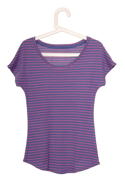 Female striped tee-shirt — Stock Photo, Image