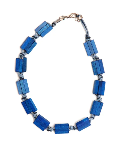 Blue plastic necklace — Stock Photo, Image