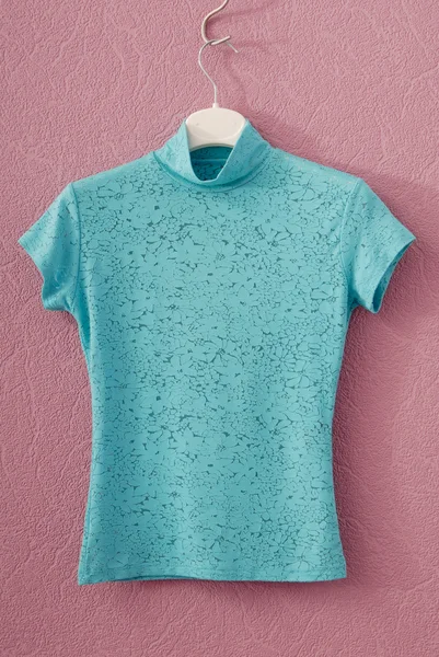 Turquoise female tee-shirt — Stock Photo, Image