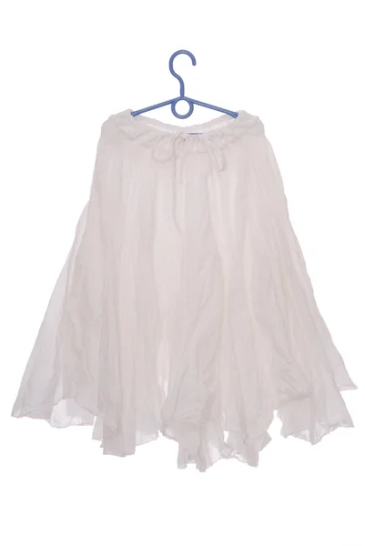 White flared skirt — Stock Photo, Image