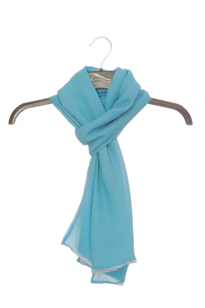 Foulard en soie bleu — Photo