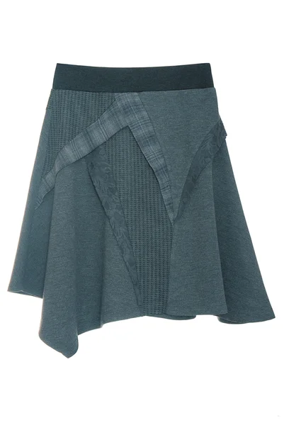 Blue asymmetric skirt — Stock Photo, Image