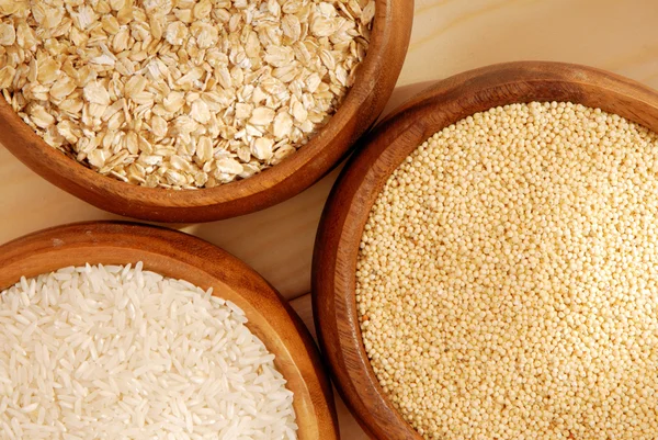 Oatmeal, millet, rice — Stock Photo, Image