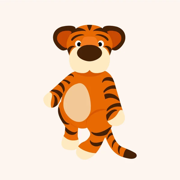 Çizgili kaplan çizgileri güzelmiş. Mutlu Çin Yeni Yılı 2022 ve Mutlu Noeller. Çocuk tişörtleri, tebrik kartları, posterler için baskı. Vektör illüstrasyonu.