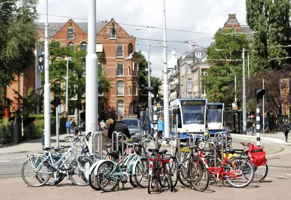Велосипеди в Амстердамі (внутрішні території). — стокове фото