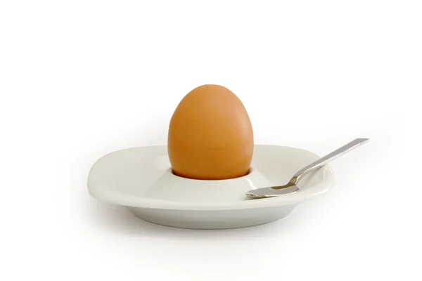 Huevo cocido en taza — Foto de Stock