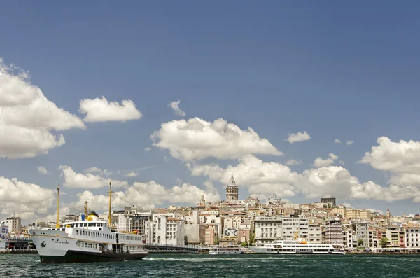 Galata & karakoy Zobacz od eminonu, istanbul, Turcja — Zdjęcie stockowe