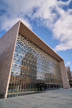 Exterior Shot Of Ataturk Cultural Center (Ataturk Kultur Merkezi - AKM), Istanbul, Turkey