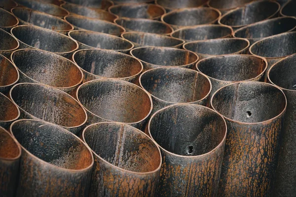 Rusty Industrial Metal Pipes Background Image — Stock Photo, Image