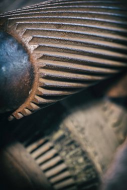 Bir Helical Geared Motor Parçasının Yakın Çekimi