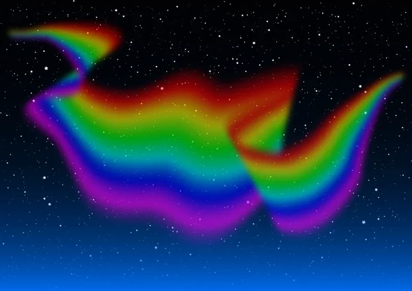 Rainbow aurora — Stockfoto