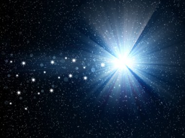 gece gökyüzü üzerinde Noel yıldızı