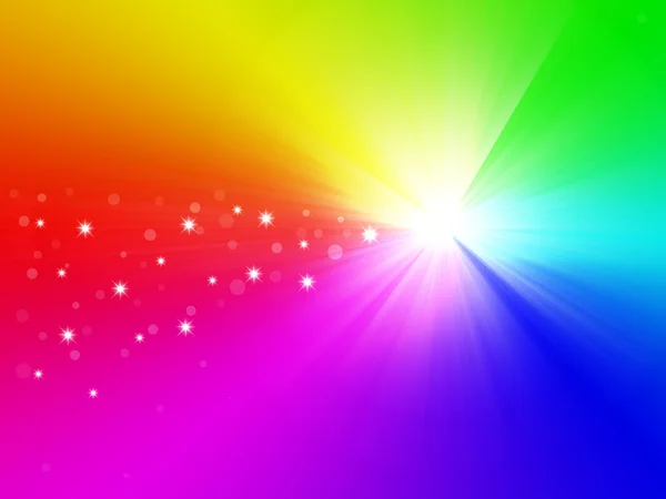 Christmas star on rainbow background — Stock Photo, Image