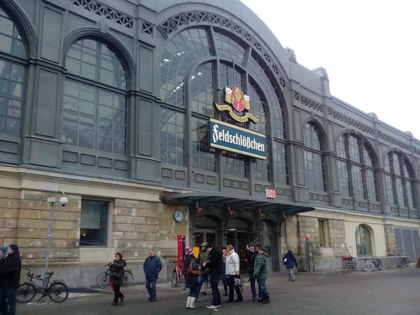 Dresden ana tren istasyonu, Almanya (2013-12-07) — Stok fotoğraf