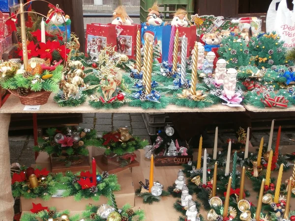Noel pazarı Most, Çek Cumhuriyeti (2013-12-22) — Stok fotoğraf