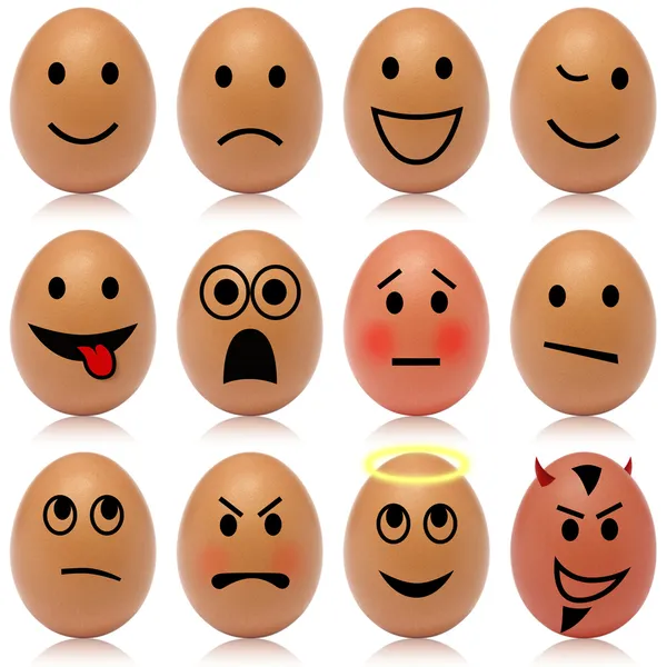 Egg smileys — Stock Photo, Image